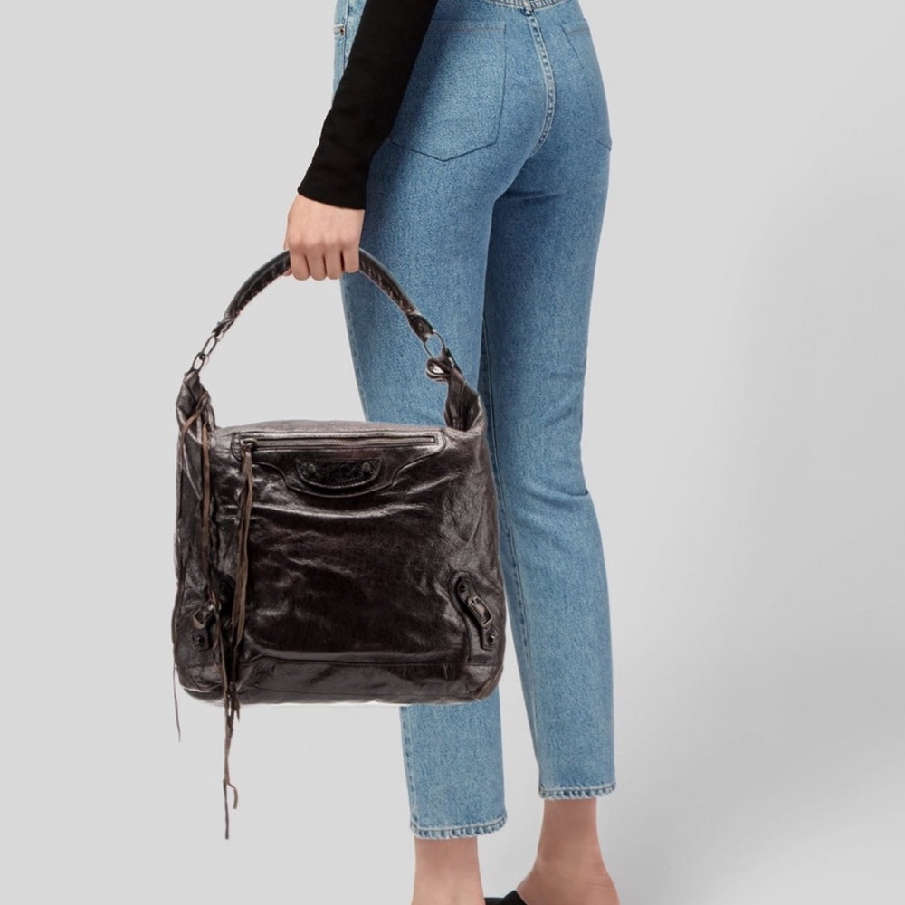 Balenciaga Day Bag Dark Brown Retails $1140 Great Used Condition AUTHENTIC